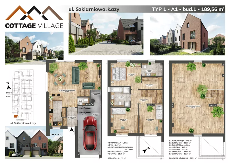 Dom 189,56 m², oferta nr A1B1, Cottage Village, Łazy, ul. Szklarniowa