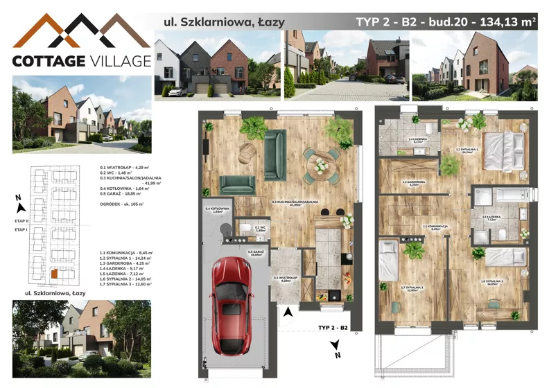 Dom 134,13 m², oferta nr B2B20, Cottage Village, Łazy, ul. Szklarniowa