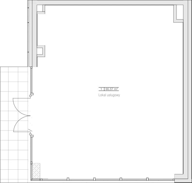 Lokal użytkowy 66,61 m², oferta nr 8.00.CU1, Ogrody Andersa II - lokale użytkowe, Gliwice, Wojska Polskiego, ul. Generała Władysława Andersa