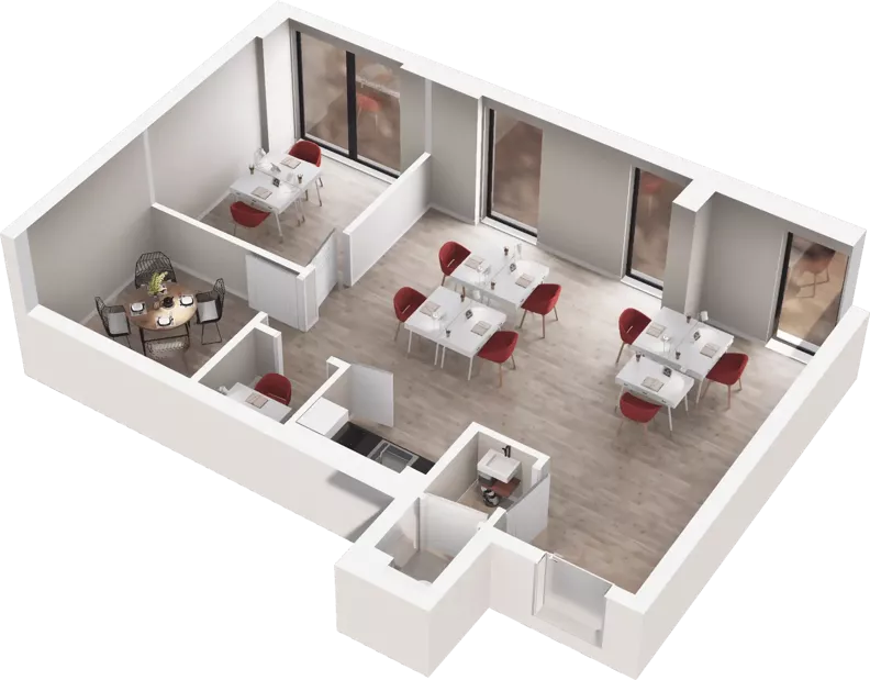 Lokal użytkowy 68,59 m², oferta nr II.B.03, Krakowska 35 - lokale użytkowe, Wrocław, Przedmieście Oławskie, Krzyki, ul. Krakowska