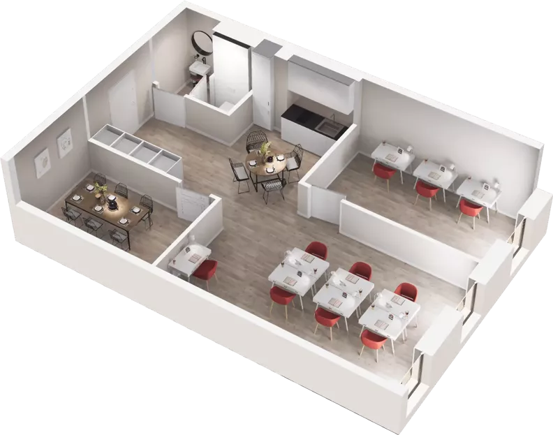 Lokal użytkowy 79,70 m², oferta nr II.B.05, Krakowska 35 - lokale użytkowe, Wrocław, Przedmieście Oławskie, Krzyki, ul. Krakowska