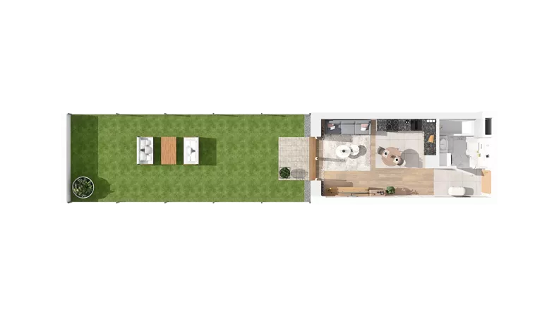 1 pokój, mieszkanie 25,27 m², parter, oferta nr 2.00.E04, Ogrody Andersa IV, Gliwice, Wojska Polskiego, ul. J. Sowińskiego