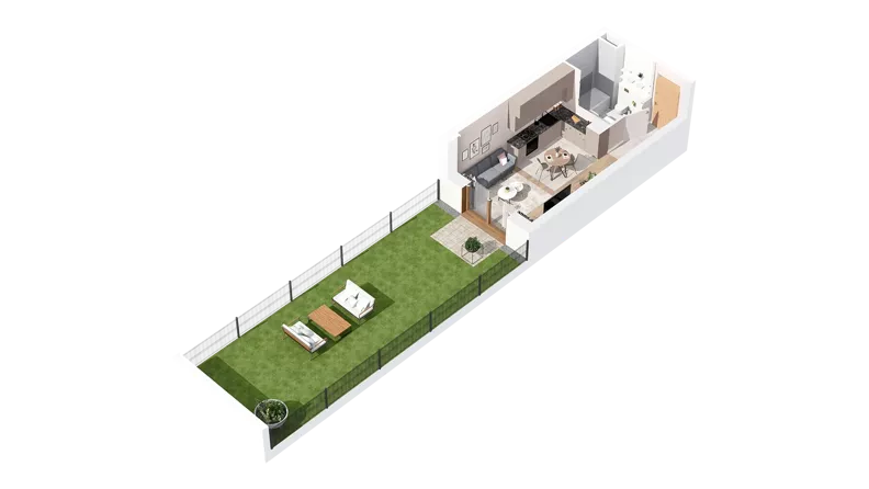 1 pokój, mieszkanie 25,27 m², parter, oferta nr 2.00.E04, Ogrody Andersa IV, Gliwice, Wojska Polskiego, ul. J. Sowińskiego