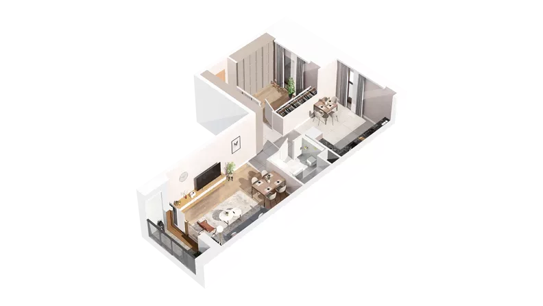 1 pokój, mieszkanie 53,78 m², piętro 2, oferta nr 2.02.C05, Ogrody Andersa IV, Gliwice, Wojska Polskiego, ul. J. Sowińskiego