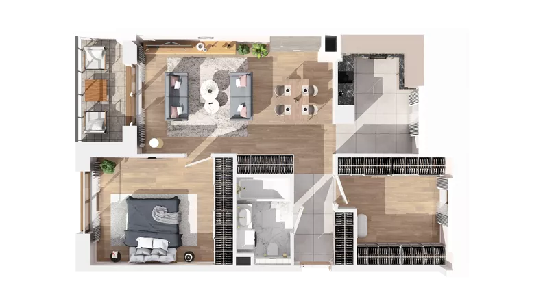 1 pokój, mieszkanie 70,59 m², piętro 3, oferta nr 2.03.C10, Ogrody Andersa IV, Gliwice, Wojska Polskiego, ul. J. Sowińskiego