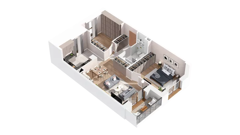 1 pokój, mieszkanie 70,59 m², piętro 3, oferta nr 2.03.C10, Ogrody Andersa IV, Gliwice, Wojska Polskiego, ul. J. Sowińskiego