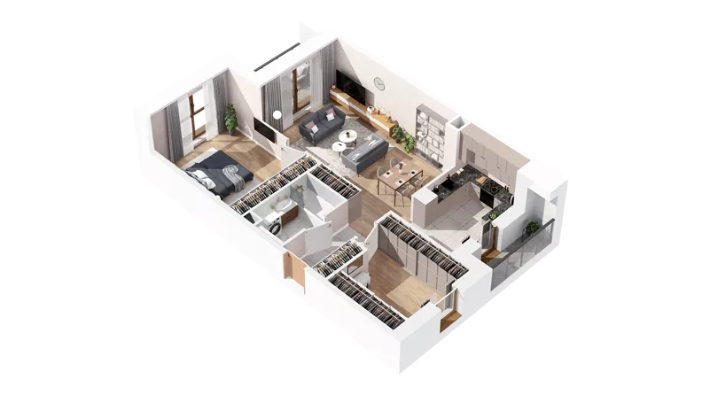 1 pokój, mieszkanie 70,59 m², piętro 3, oferta nr 2.03.C10, Ogrody Andersa IV, Gliwice, Wojska Polskiego, ul. J. Sowińskiego