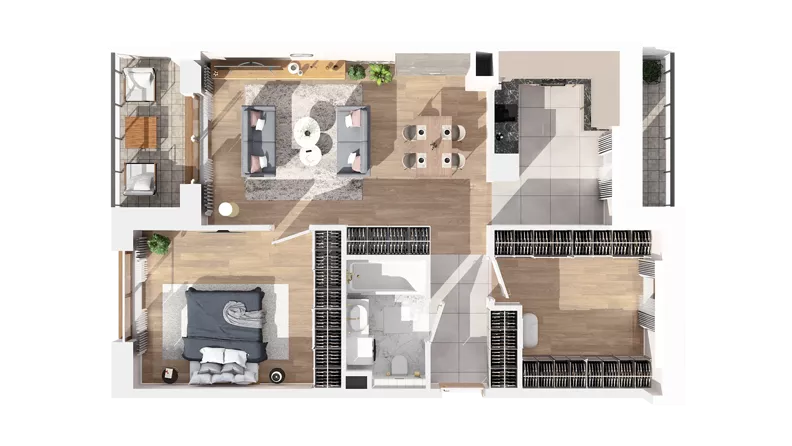 1 pokój, mieszkanie 70,59 m², piętro 4, oferta nr 2.04.C13, Ogrody Andersa IV, Gliwice, Wojska Polskiego, ul. J. Sowińskiego