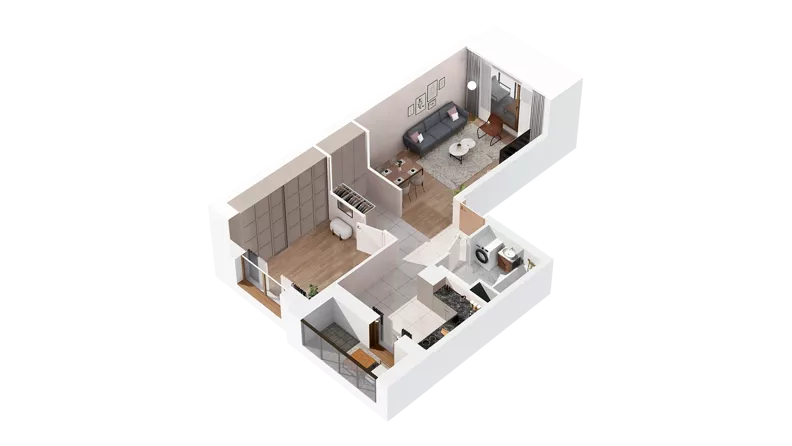 1 pokój, mieszkanie 53,59 m², piętro 3, oferta nr 3.03.A23, Ogrody Andersa IV, Gliwice, Wojska Polskiego, ul. J. Sowińskiego