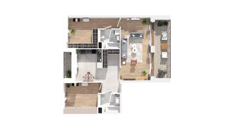 1 pokój, mieszkanie 85,43 m², piętro 4, oferta nr 3.04.A31, Ogrody Andersa IV, Gliwice, Wojska Polskiego, ul. J. Sowińskiego
