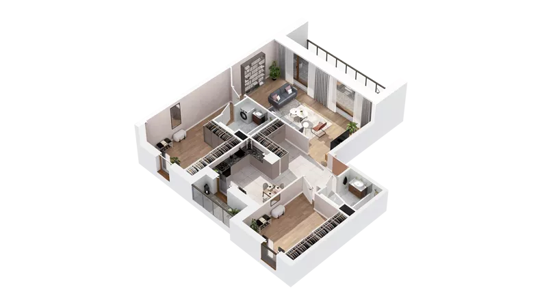 1 pokój, mieszkanie 85,43 m², piętro 4, oferta nr 3.04.A31, Ogrody Andersa IV, Gliwice, Wojska Polskiego, ul. J. Sowińskiego