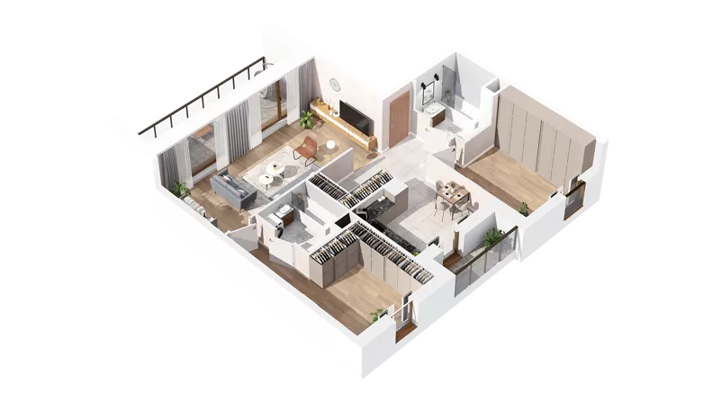 1 pokój, mieszkanie 85,43 m², piętro 4, oferta nr 3.04.A31, Ogrody Andersa IV, Gliwice, Wojska Polskiego, ul. J. Sowińskiego