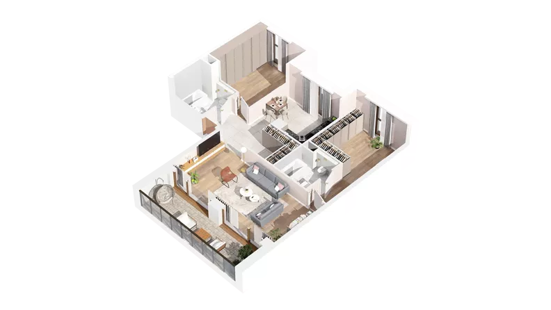 1 pokój, mieszkanie 85,43 m², piętro 4, oferta nr 3.04.A31, Ogrody Andersa IV, Gliwice, Wojska Polskiego, ul. J. Sowińskiego