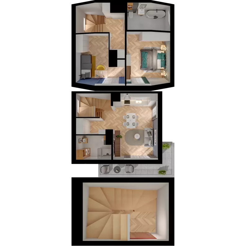 1 pokój, mieszkanie 26,27 m², parter, oferta nr 33.4, ATAL Jasieny II, Gdańsk, Jasień, ul. Stężycka