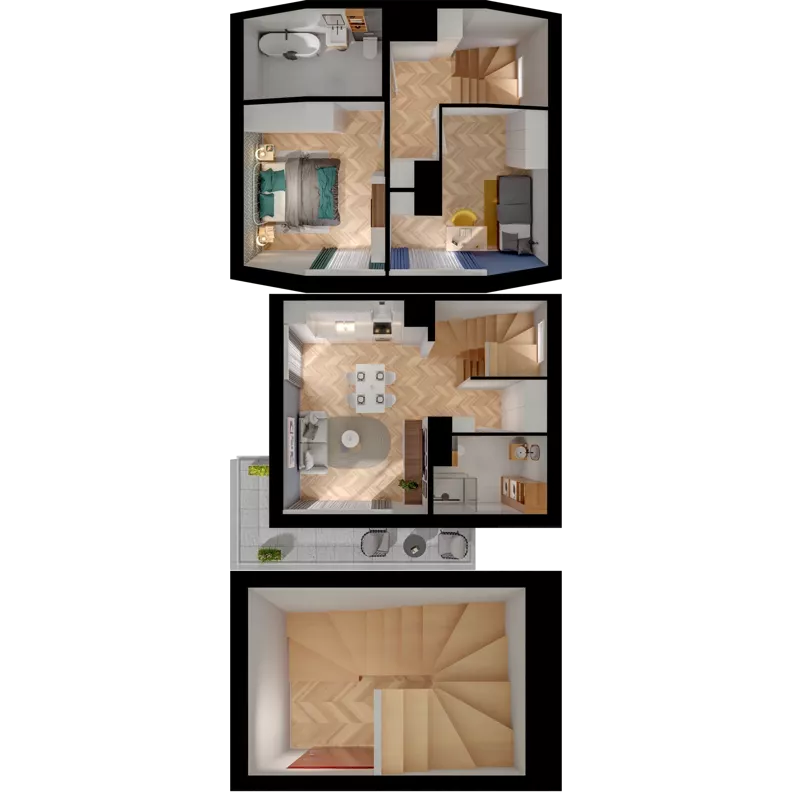 1 pokój, mieszkanie 26,27 m², parter, oferta nr 34.4, ATAL Jasieny II, Gdańsk, Jasień, ul. Stężycka