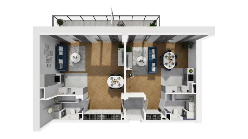 2 pokoje, mieszkanie 73,39 m², piętro 1, oferta nr A1.1.11, ATAL Grabiszyn, Wrocław, Gajowice, Fabryczna, ul. Grochowa