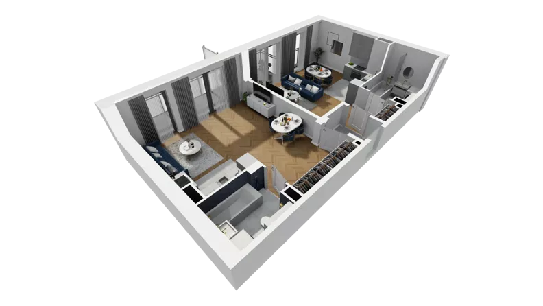 2 pokoje, mieszkanie 73,39 m², piętro 1, oferta nr A1.1.11, ATAL Grabiszyn, Wrocław, Gajowice, Fabryczna, ul. Grochowa