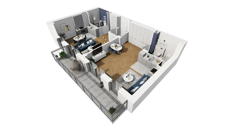 2 pokoje, mieszkanie 73,39 m², piętro 1, oferta nr A1.1.11, ATAL Grabiszyn, Wrocław, Gajowice, Fabryczna, ul. Grochowa