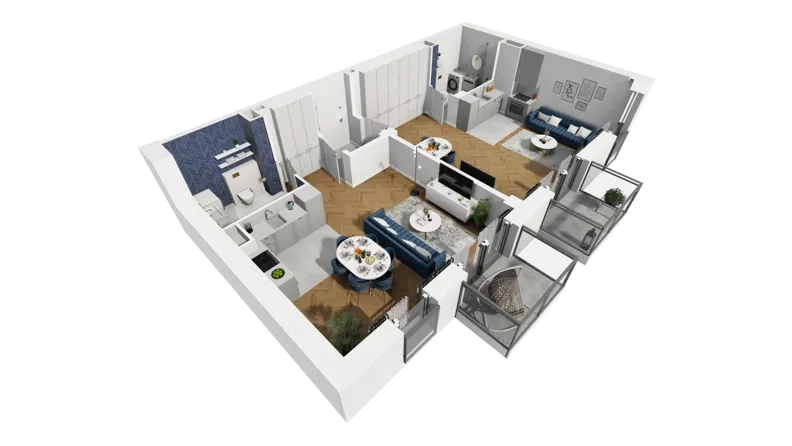 2 pokoje, mieszkanie 73,43 m², piętro 5, oferta nr A1.5.53, ATAL Grabiszyn, Wrocław, Gajowice, Fabryczna, ul. Grochowa