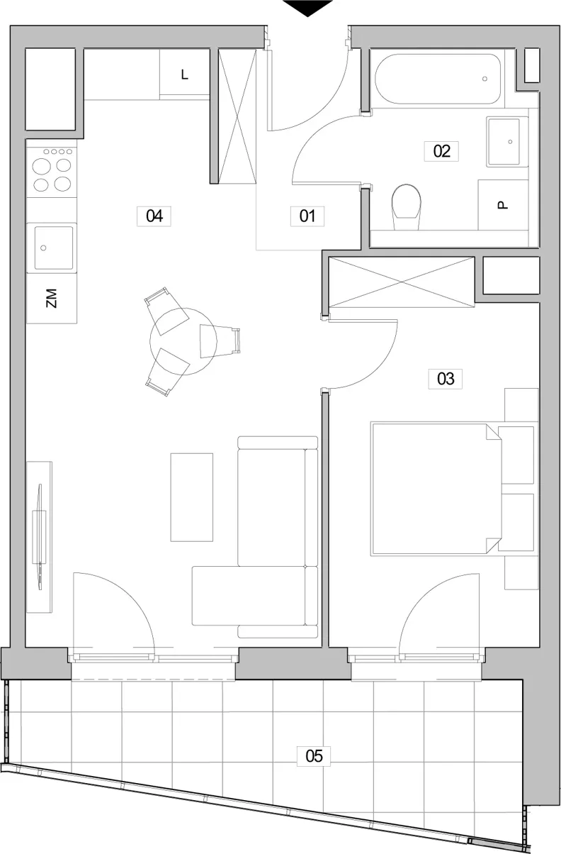 2 pokoje, mieszkanie 41,02 m², piętro 10, oferta nr E.10.248, ATAL Unii Lubelskiej, Poznań, Rataje, Starołęka, ul. Heleny Tadeuszak