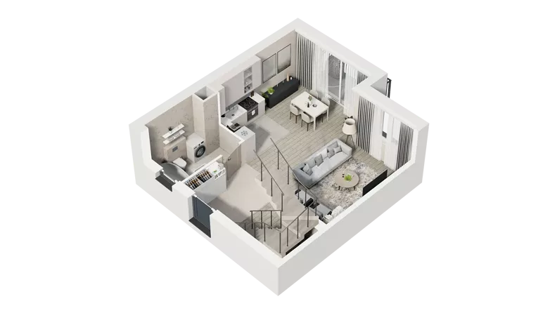 2 pokoje, mieszkanie 74,20 m², piętro 1, oferta nr 16D.2, Przystań Sobieszewo, Gdańsk, Wyspa Sobieszewska, ul. Narcyzowa