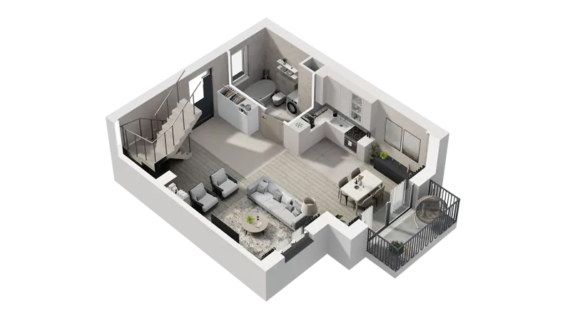 2 pokoje, mieszkanie 74,20 m², piętro 1, oferta nr 16D.2, Przystań Sobieszewo, Gdańsk, Wyspa Sobieszewska, ul. Narcyzowa