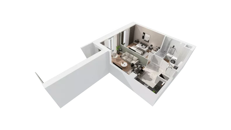 2 pokoje, apartament 41,10 m², piętro 16, oferta nr C-16-179C, ATAL Olimpijska, Katowice, Śródmieście, Bogucice, ul. Olimpijska / al. Korfantego
