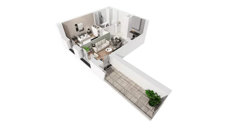 2 pokoje, apartament 41,10 m², piętro 16, oferta nr C-16-179C, ATAL Olimpijska, Katowice, Śródmieście, Bogucice, ul. Olimpijska / al. Korfantego
