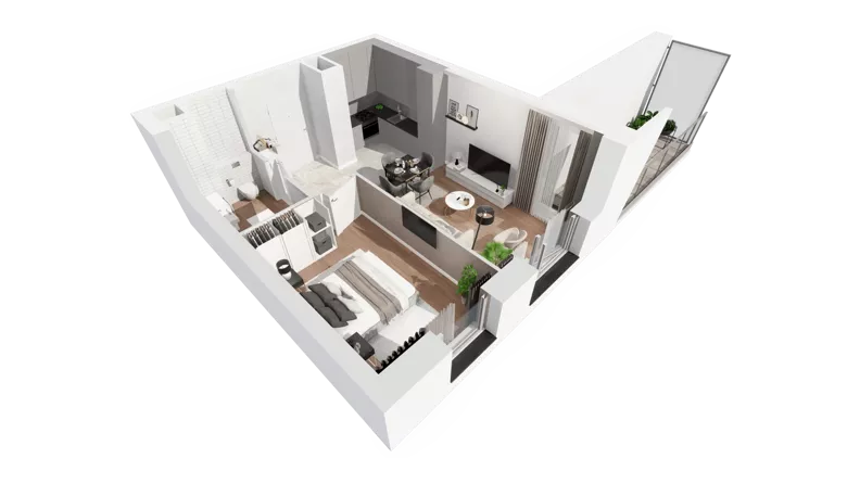 2 pokoje, apartament 41,10 m², piętro 16, oferta nr C-16-179C, ATAL Olimpijska, Katowice, Śródmieście, Bogucice, ul. Olimpijska / al. Korfantego