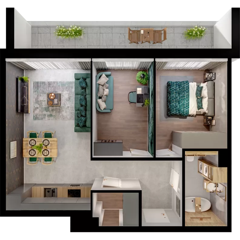 3 pokoje, mieszkanie 57,95 m², piętro 2, oferta nr A02.2.58, Skwer Witosa, Piastów, ul. Bodycha/Witosa