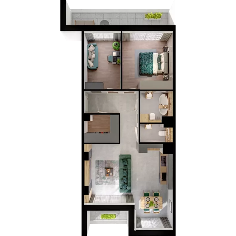 3 pokoje, mieszkanie 71,54 m², piętro 2, oferta nr C01.2.11, Skwer Witosa, Piastów, ul. Bodycha/Witosa