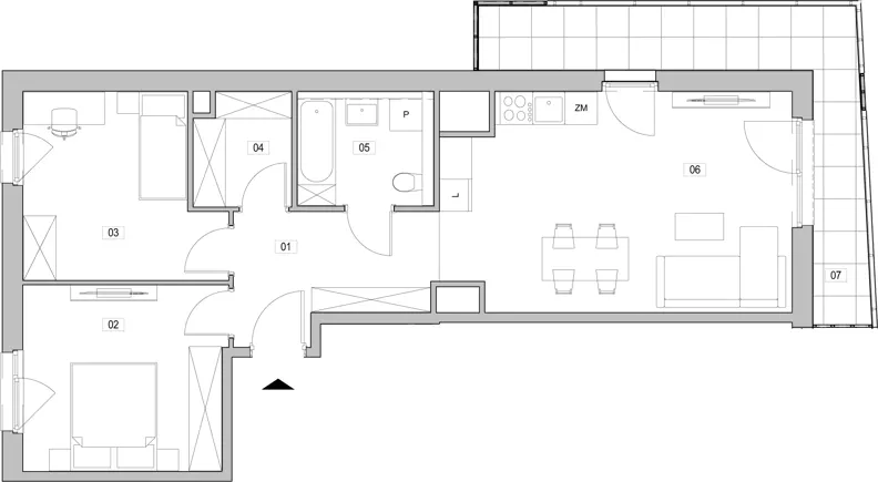 3 pokoje, mieszkanie 66,45 m², piętro 10, oferta nr D.10.177, ATAL Unii Lubelskiej, Poznań, Rataje, Starołęka, ul. Heleny Tadeuszak