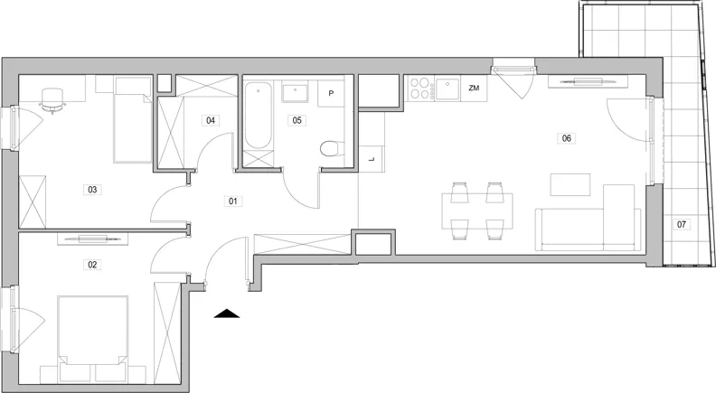 3 pokoje, mieszkanie 66,45 m², piętro 11, oferta nr D.11.182, ATAL Unii Lubelskiej, Poznań, Rataje, Starołęka, ul. Heleny Tadeuszak