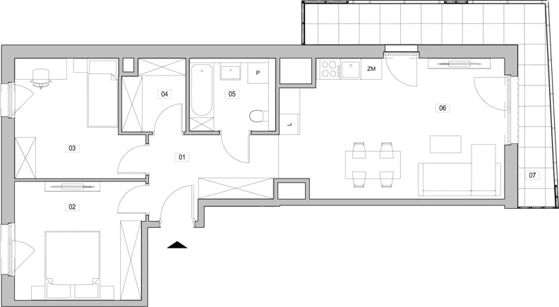 3 pokoje, mieszkanie 66,24 m², piętro 12, oferta nr D.12.187, ATAL Unii Lubelskiej, Poznań, Rataje, Starołęka, ul. Heleny Tadeuszak