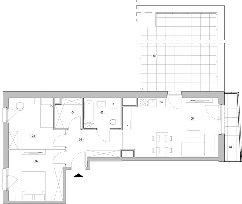 3 pokoje, mieszkanie 65,64 m², piętro 4, oferta nr D.4.147, ATAL Unii Lubelskiej, Poznań, Rataje, Starołęka, ul. Heleny Tadeuszak