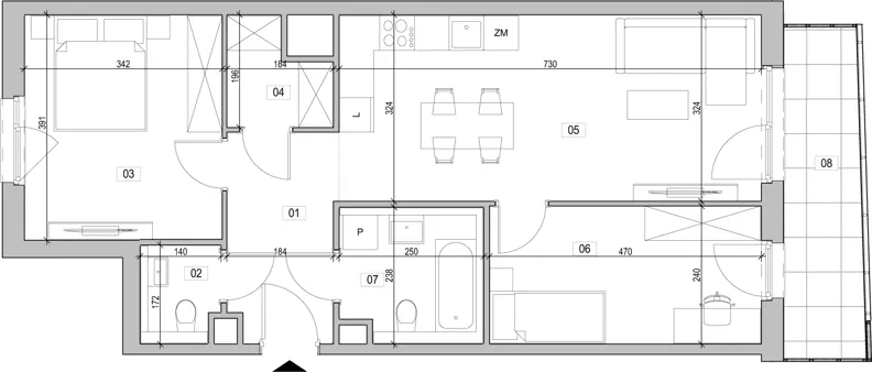 3 pokoje, mieszkanie 65,13 m², piętro 4, oferta nr F.4.284, ATAL Unii Lubelskiej, Poznań, Rataje, Starołęka, ul. Heleny Tadeuszak