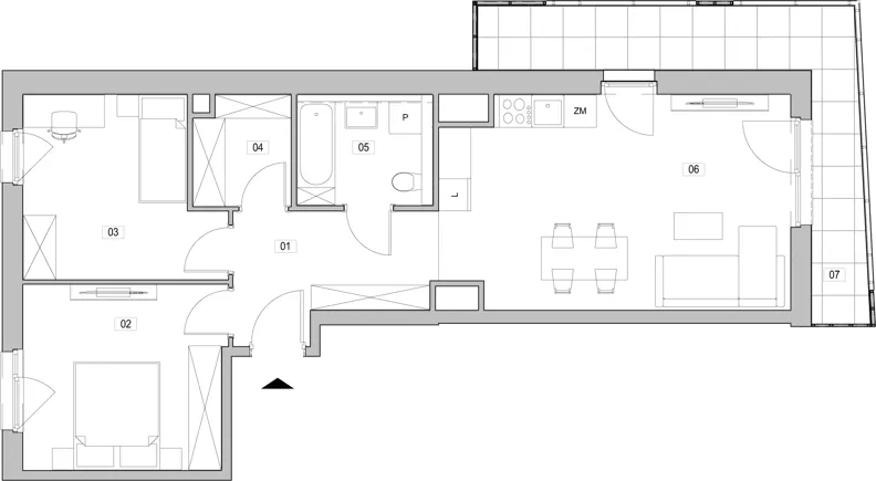 3 pokoje, mieszkanie 65,64 m², piętro 5, oferta nr D.5.152, ATAL Unii Lubelskiej, Poznań, Rataje, Starołęka, ul. Heleny Tadeuszak