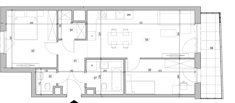 3 pokoje, mieszkanie 64,93 m², piętro 6, oferta nr F.6.292, ATAL Unii Lubelskiej, Poznań, Rataje, Starołęka, ul. Heleny Tadeuszak