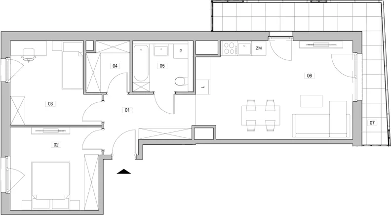 3 pokoje, mieszkanie 66,63 m², piętro 8, oferta nr D.8.167, ATAL Unii Lubelskiej, Poznań, Rataje, Starołęka, ul. Heleny Tadeuszak