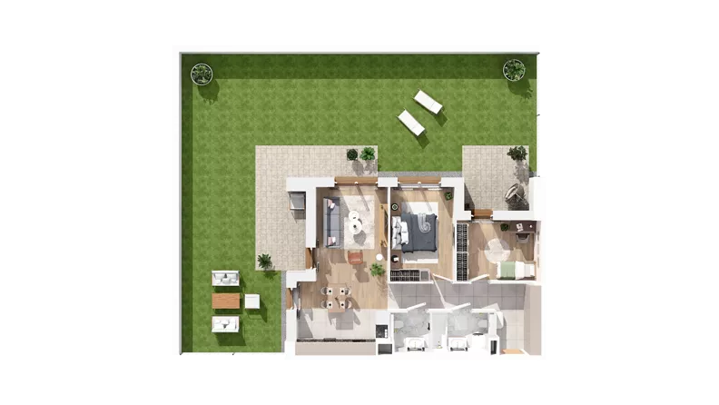 3 pokoje, mieszkanie 69,81 m², parter, oferta nr 2.00.A03, Ogrody Andersa IV, Gliwice, Wojska Polskiego, ul. J. Sowińskiego