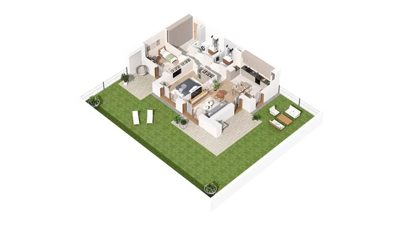 3 pokoje, mieszkanie 69,81 m², parter, oferta nr 2.00.A03, Ogrody Andersa IV, Gliwice, Wojska Polskiego, ul. J. Sowińskiego