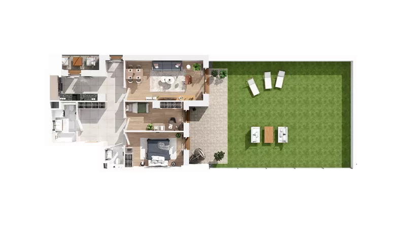 3 pokoje, mieszkanie 71,02 m², parter, oferta nr 2.00.D02, Ogrody Andersa IV, Gliwice, Wojska Polskiego, ul. J. Sowińskiego