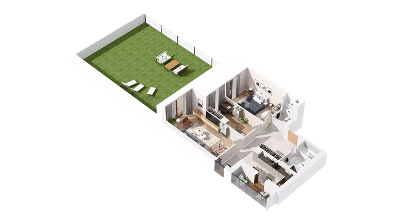 3 pokoje, mieszkanie 71,02 m², parter, oferta nr 2.00.D02, Ogrody Andersa IV, Gliwice, Wojska Polskiego, ul. J. Sowińskiego