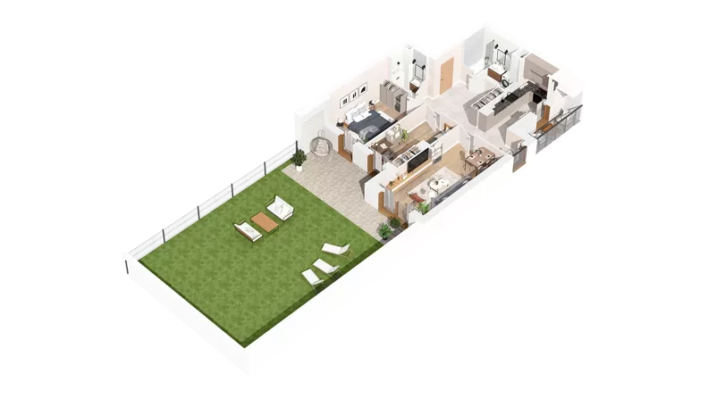 3 pokoje, mieszkanie 71,02 m², parter, oferta nr 2.00.D02, Ogrody Andersa IV, Gliwice, Wojska Polskiego, ul. J. Sowińskiego