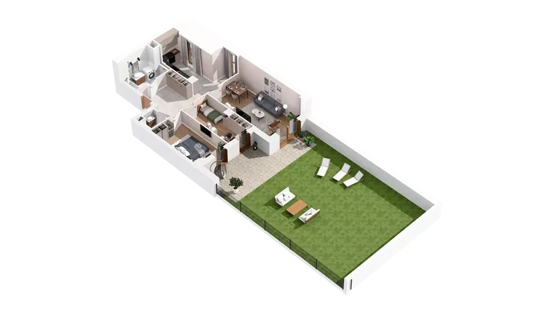3 pokoje, mieszkanie 71,02 m², parter, oferta nr 2.00.D02, Ogrody Andersa IV, Gliwice, Wojska Polskiego, ul. J. Sowińskiego