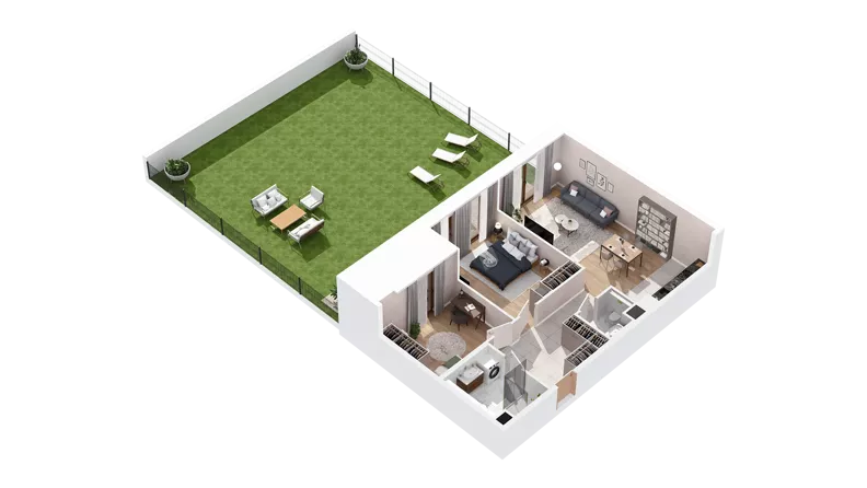 3 pokoje, mieszkanie 73,94 m², parter, oferta nr 2.00.D04, Ogrody Andersa IV, Gliwice, Wojska Polskiego, ul. J. Sowińskiego