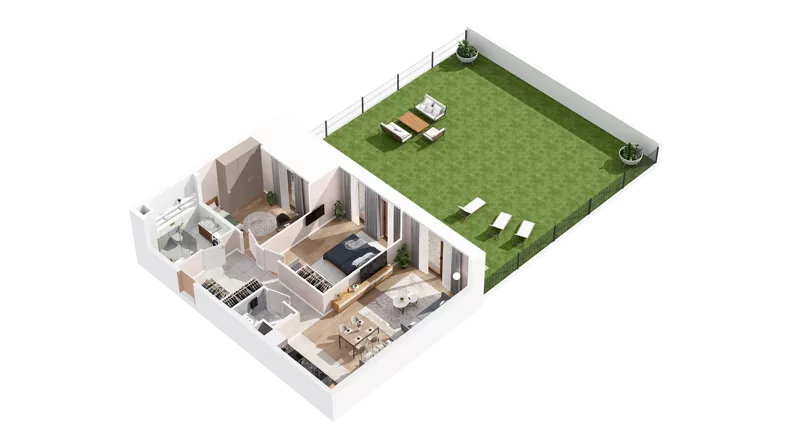 3 pokoje, mieszkanie 73,94 m², parter, oferta nr 2.00.D04, Ogrody Andersa IV, Gliwice, Wojska Polskiego, ul. J. Sowińskiego