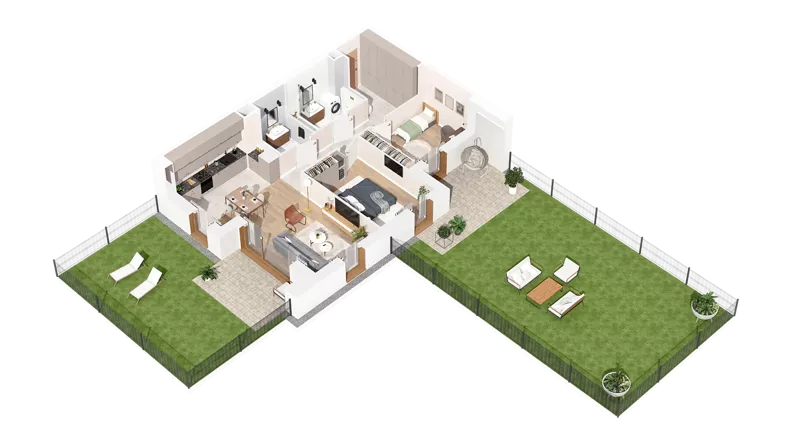 3 pokoje, mieszkanie 69,88 m², parter, oferta nr 2.00.E07, Ogrody Andersa IV, Gliwice, Wojska Polskiego, ul. J. Sowińskiego