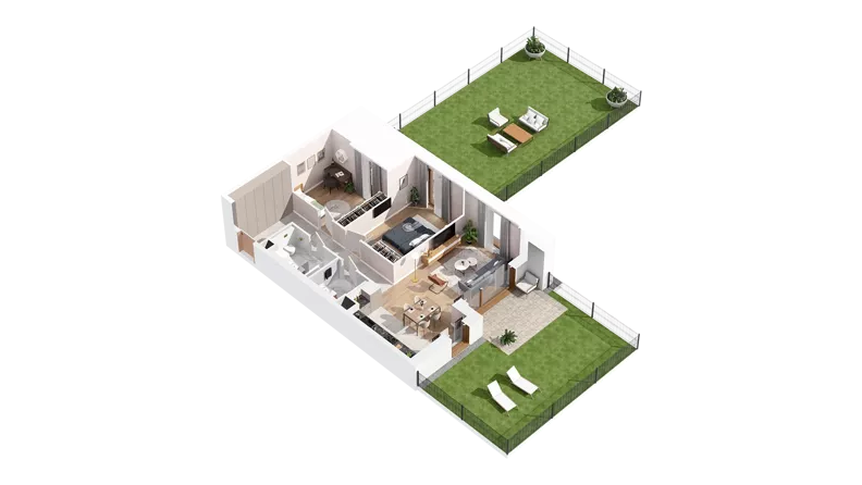 3 pokoje, mieszkanie 69,88 m², parter, oferta nr 2.00.E07, Ogrody Andersa IV, Gliwice, Wojska Polskiego, ul. J. Sowińskiego