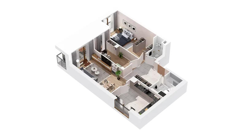 3 pokoje, mieszkanie 76,67 m², piętro 1, oferta nr 2.01.D08, Ogrody Andersa IV, Gliwice, Wojska Polskiego, ul. J. Sowińskiego